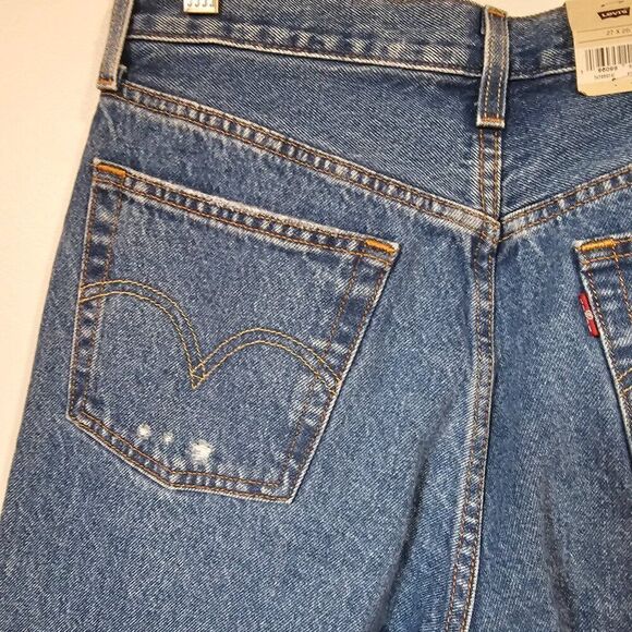 NWT LEVI'S 501 STRAIGHT RIPPED JEANS 27 X 26 WOMENS - Picture 8 of 16